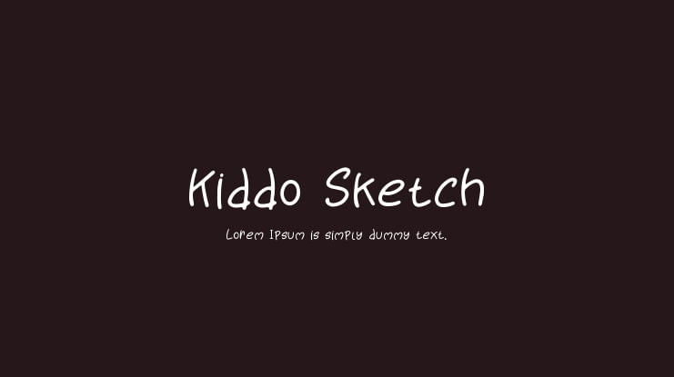 Kiddo Sketch Font