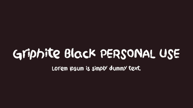 Griphite Black PERSONAL USE Font Family