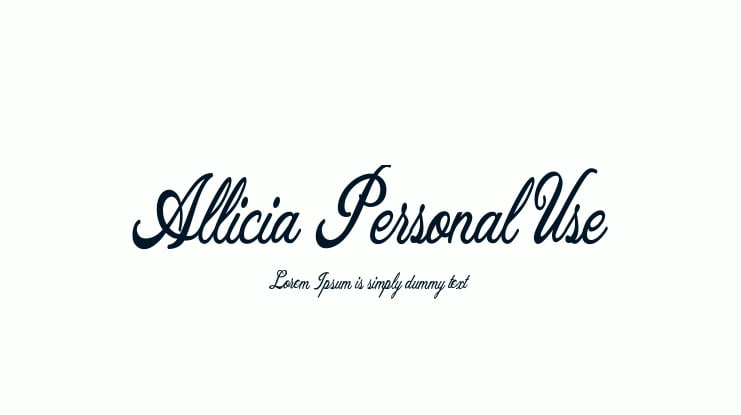 Allicia Personal Use Font