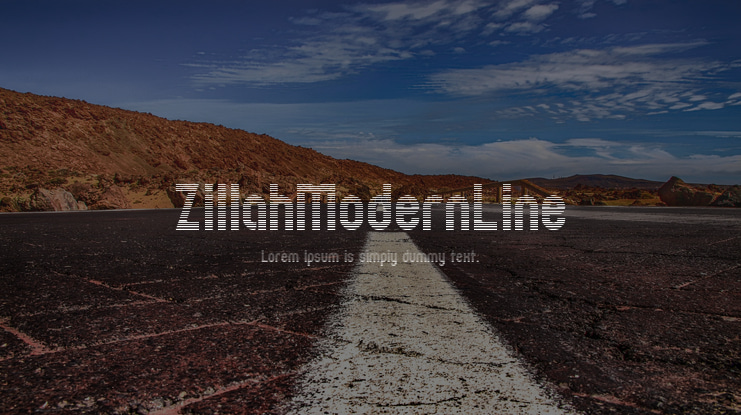 ZillahModernLine Font Family
