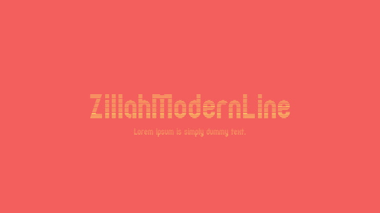 ZillahModernLine Font Family