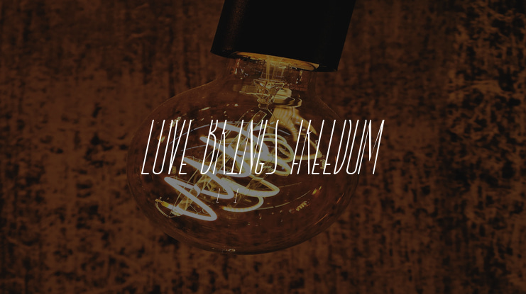 LOVE BRINGS FREEDOM Font