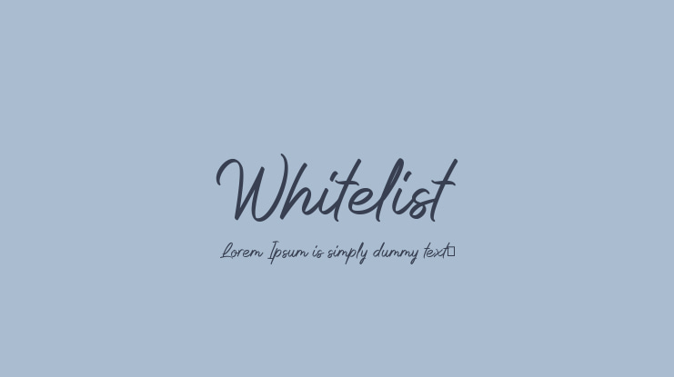 Whitelist Font