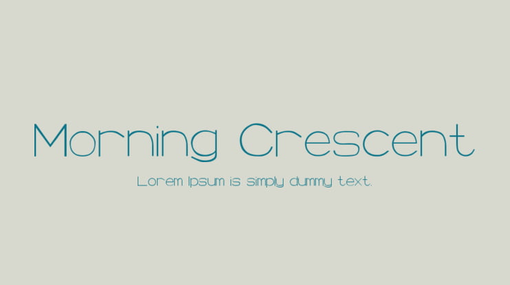 Morning Crescent Font