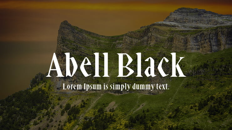 Abell Black Font