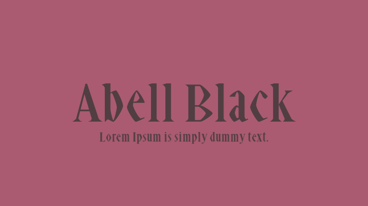 Abell Black Font