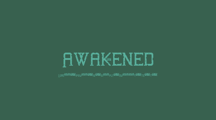 Awakened Font Family
