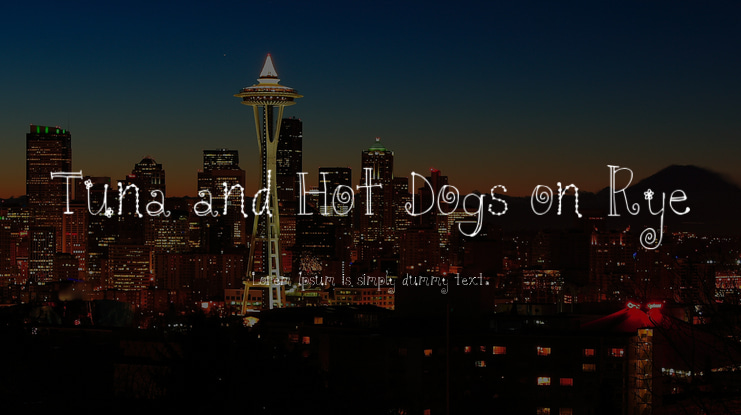 Tuna and Hot Dogs on Rye Font