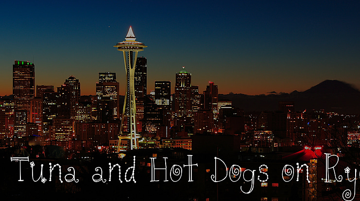 Tuna and Hot Dogs on Rye Font