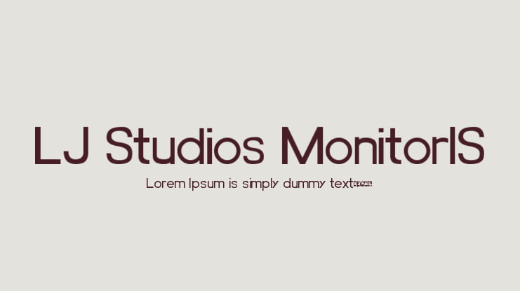 LJ Studios MonitorIS Font