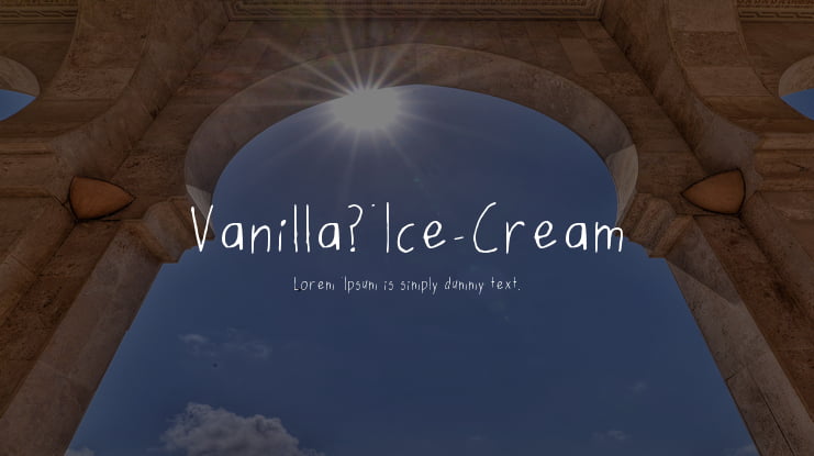 Vanilla_Ice-Cream Font