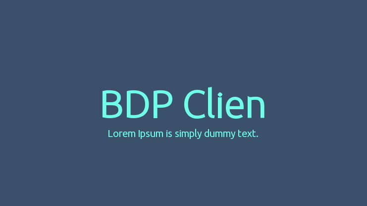 BDP Clien Font Family