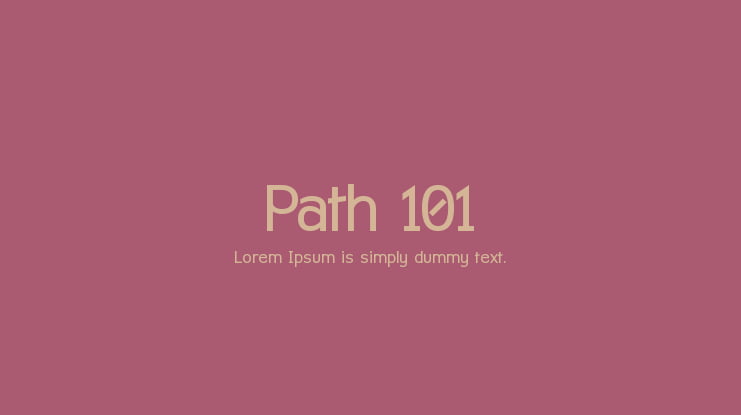 Path 101 Font