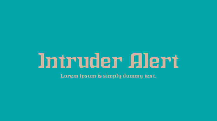 Intruder Alert Font