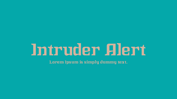 Intruder Alert Font