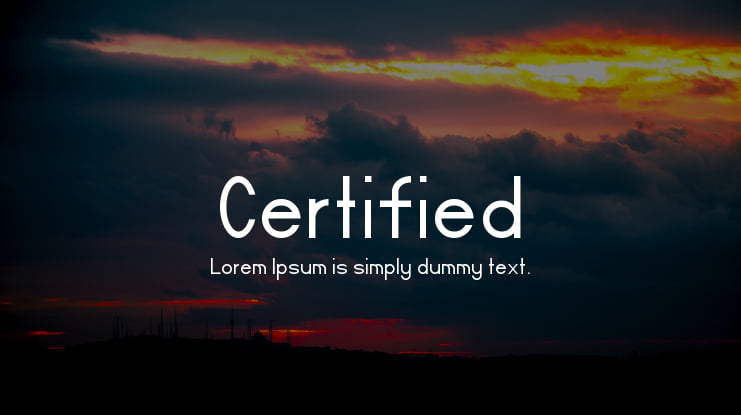 Certified Font Family