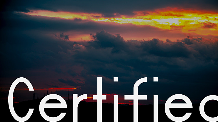 Certified Font Family