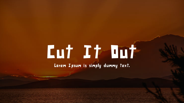 Cut It Out Font