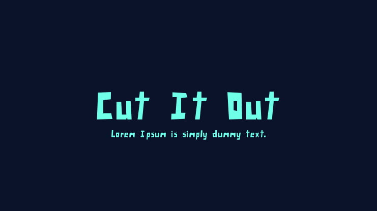 Cut It Out Font