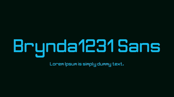 Brynda1231 Sans Font