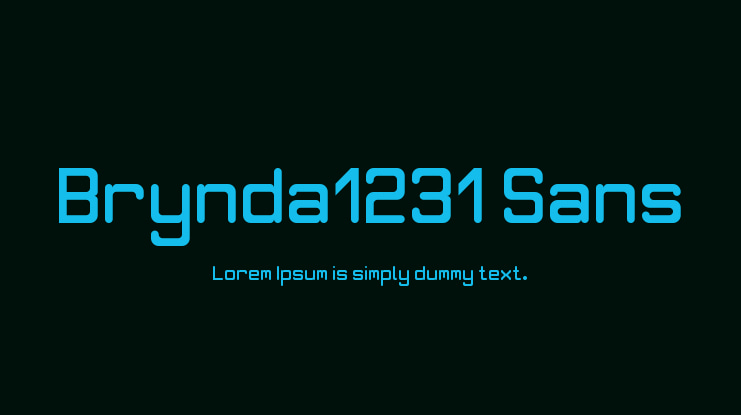 Brynda1231 Sans Font