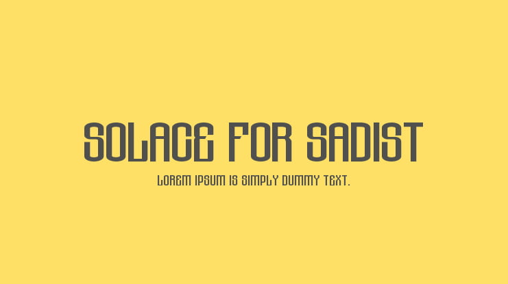 Solace for Sadist Font