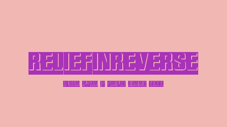 ReliefInReverse Font Family