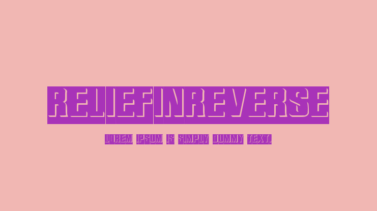 ReliefInReverse Font Family