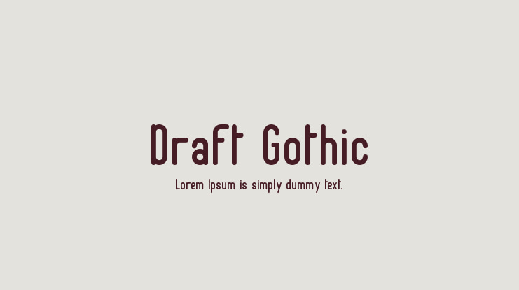 Draft Gothic Font
