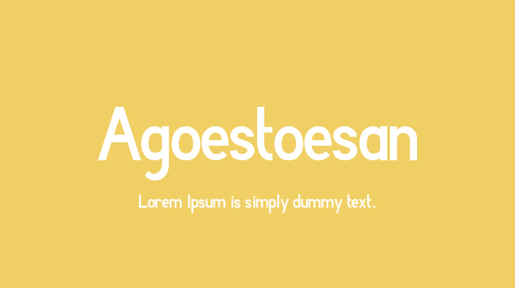 Agoestoesan Font
