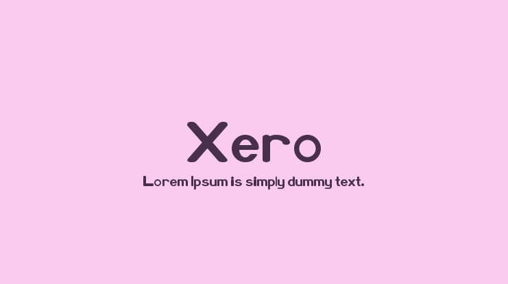 Xero Font Family