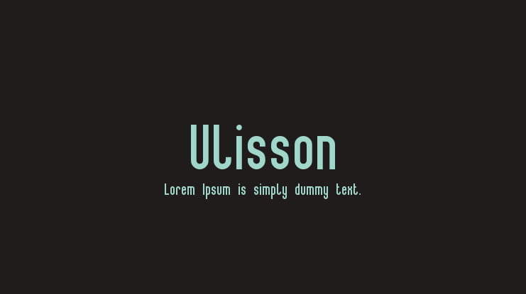 Ulisson Font