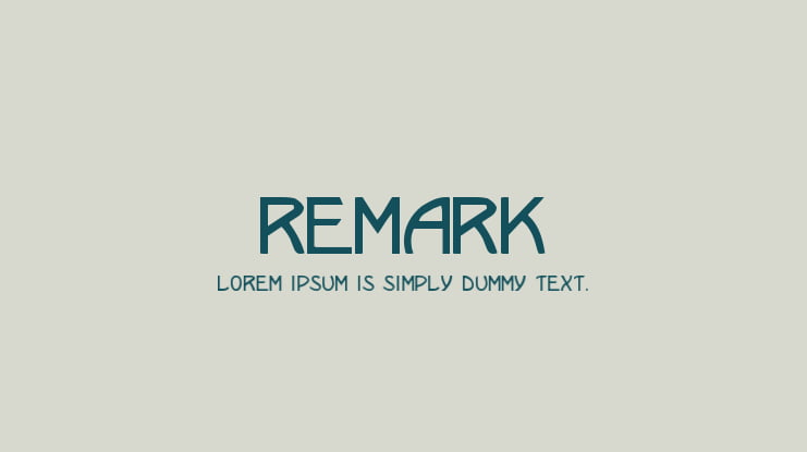 Remark Font