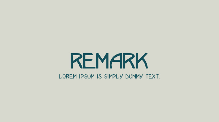 Remark Font