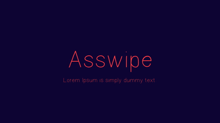 Asswipe Font
