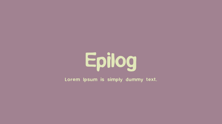 Epilog Font