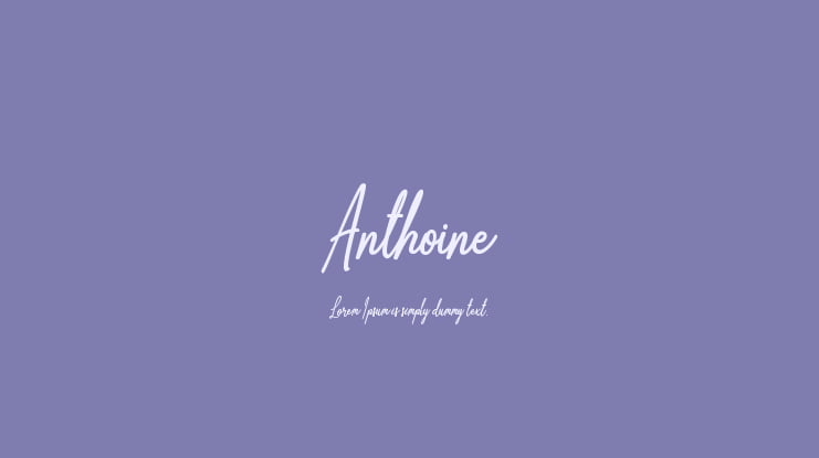 Anthoine Font