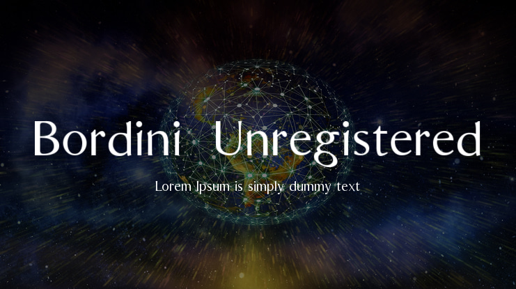 Bordini (Unregistered) Font
