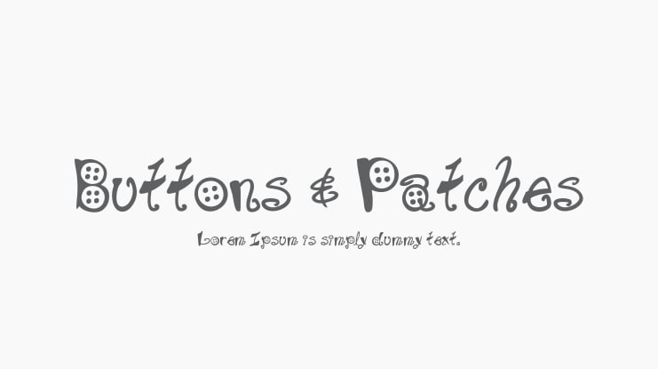 Buttons & Patches Font