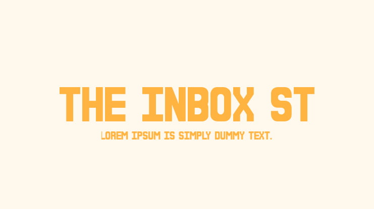 The Inbox St Font