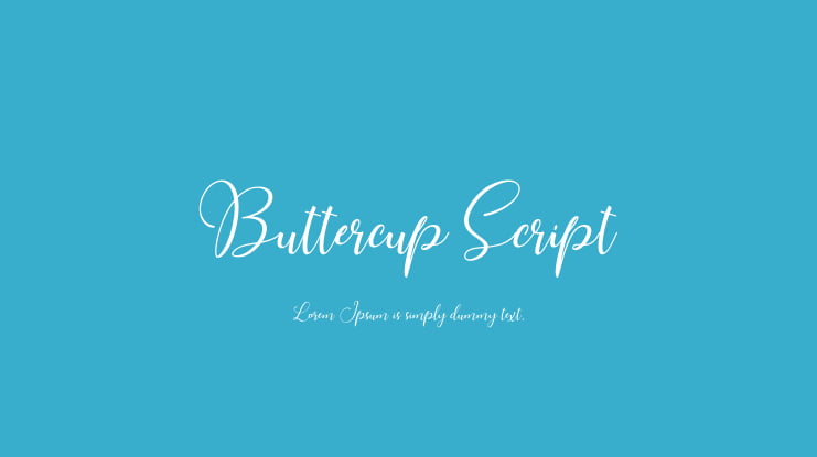 Buttercup Script Font