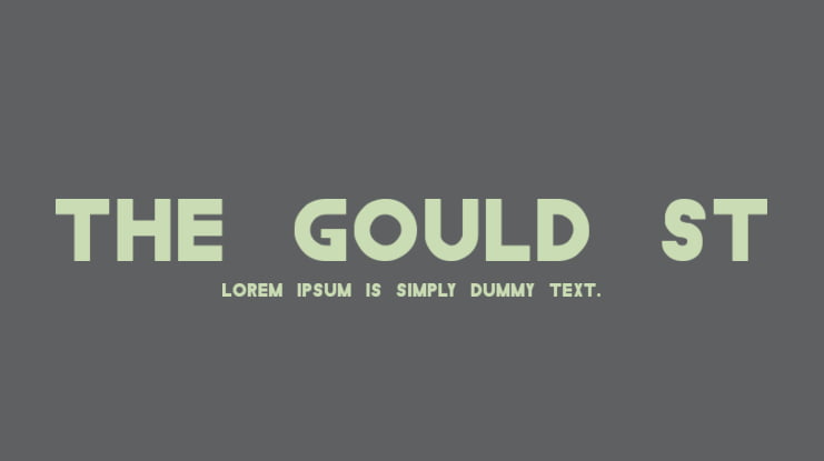 The Gould St Font