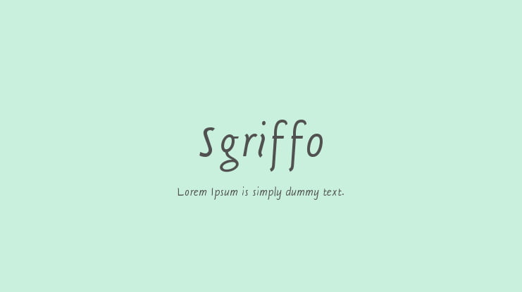 Sgriffo Font
