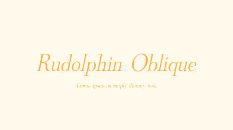 Rudolphin Oblique Font Family