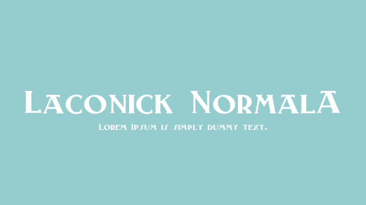 Laconick-NormalA Font