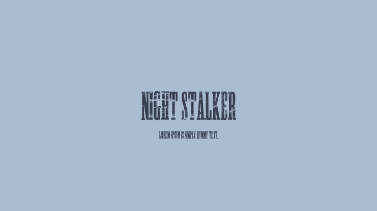 NIGHT STALKER Font