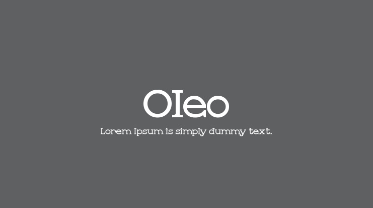 Oleo Font Family