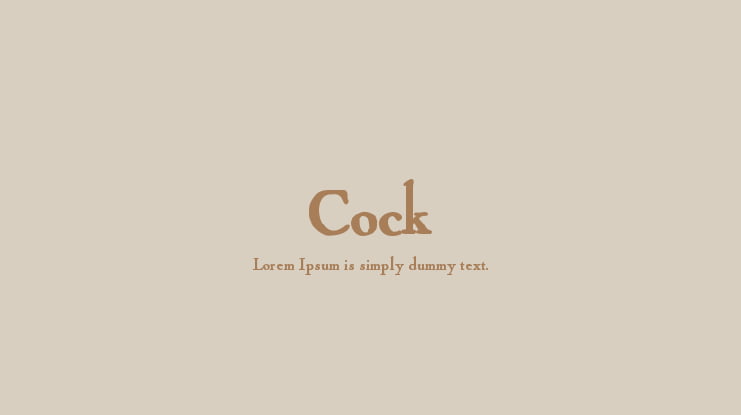 Cock Font Family