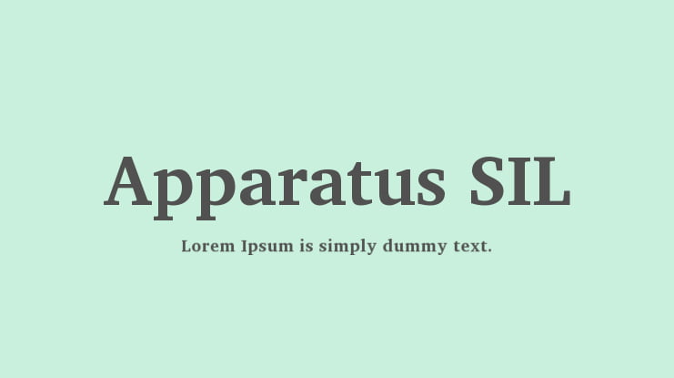 Apparatus SIL Font Family