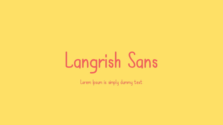Langrish Sans Font Family